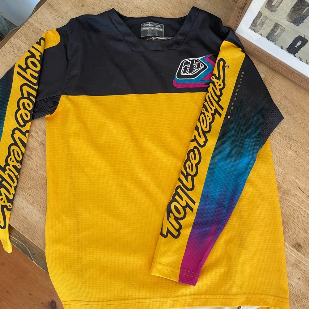 Troy Lee Designs Kids Yellow and Black Long Sleeve Jersey
